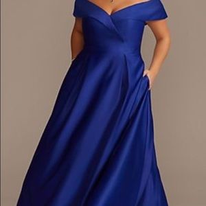 Off the Shoulder Ball Gown, Royal Blue